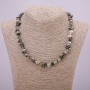 Collana di quarzo rutilato a chip, diametro circa 7 mm, lunghezza 45 cm