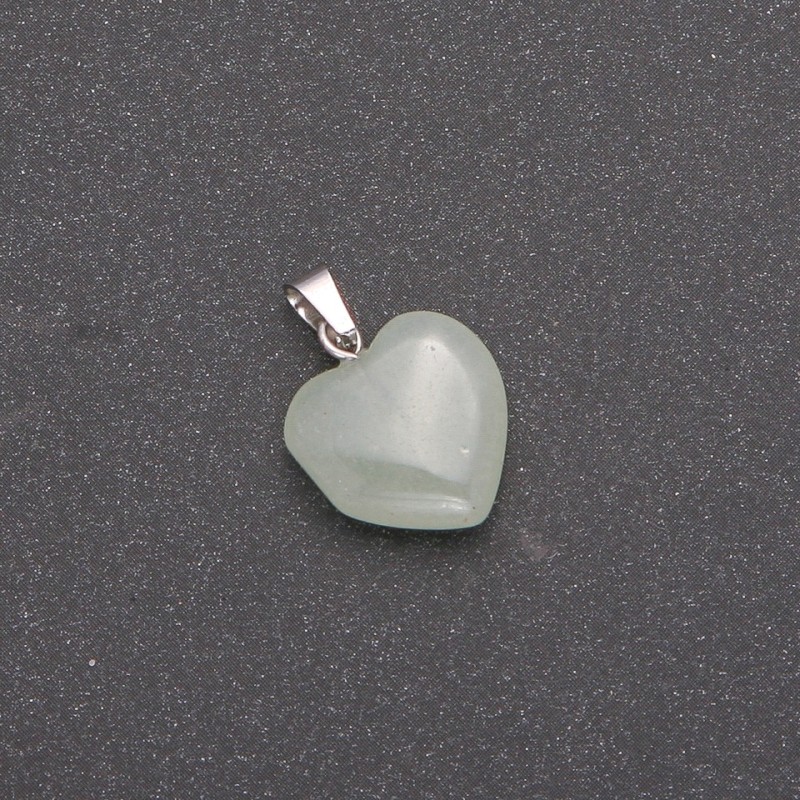 Pendente a forma di cuore in nefrite 14×14×23 mm