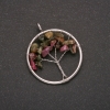 Pendente «Albero della Felicità» con tormalina, diametro 30 mm