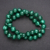 Perline di malachite naturali, sfere lisce, diametro 10 (+ -) mm, lunghezza 38 cm