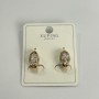 Orecchini Xuping con pietre bianche 7×15 mm, oro 18K