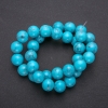 Perline di turchese lisce a sfera, diametro 12 mm (+ -) filo, lunghezza 38 cm (+ -)