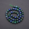 Perline naturali di azzurrite, sfere lisce, diametro 8,5 mm, filo, lunghezza circa 38 cm