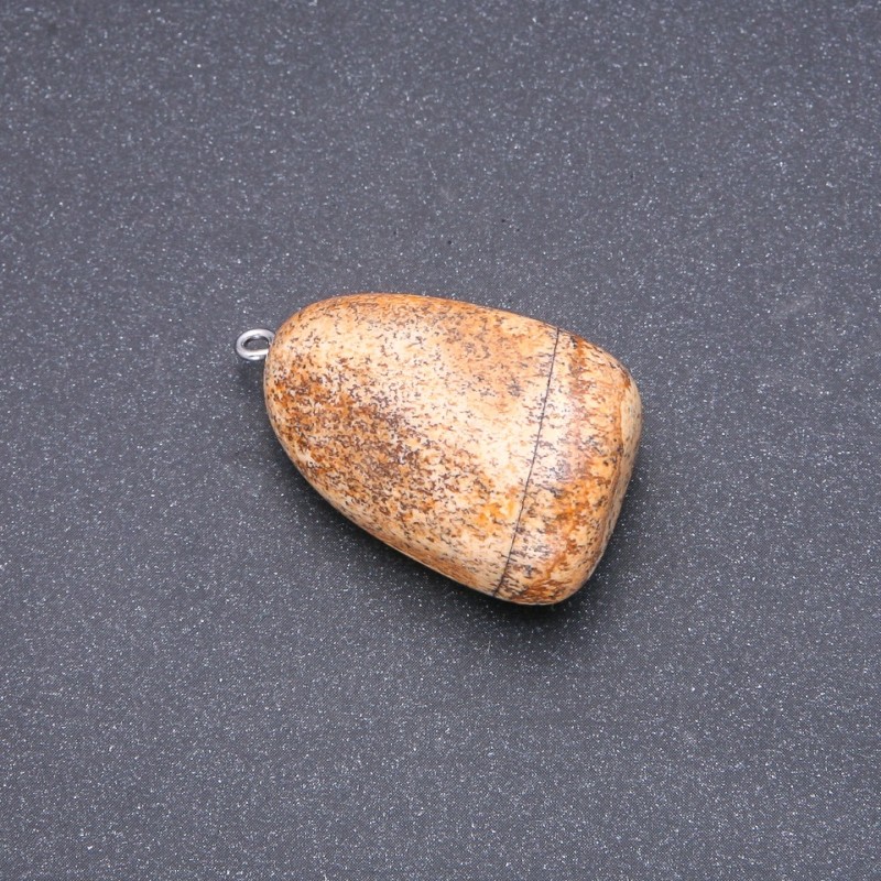 Pendente in jasper paesaggistico 16x33(±)mm