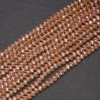 Perline in Cristallo Boemo champagne, con rivestimento benzina, forma rondella, diametro 3,5×3 mm, filo di 38 cm