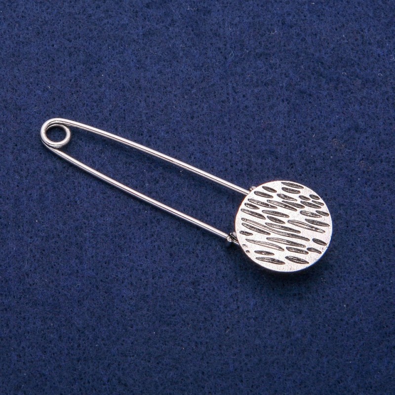 Spilla Moneta 22×76 mm, metallo argentato