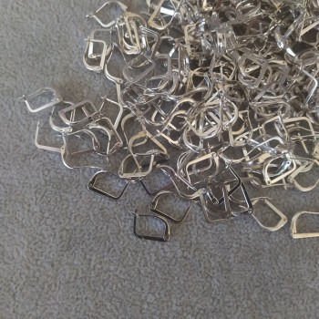 Fornitura per orecchini (ganci) 13×9 mm chiusura inglese 120 paia (per saldatura)