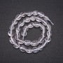 Perle di cristallo di rocca tumbled, diametro 8×10 mm, lunghezza 38 cm