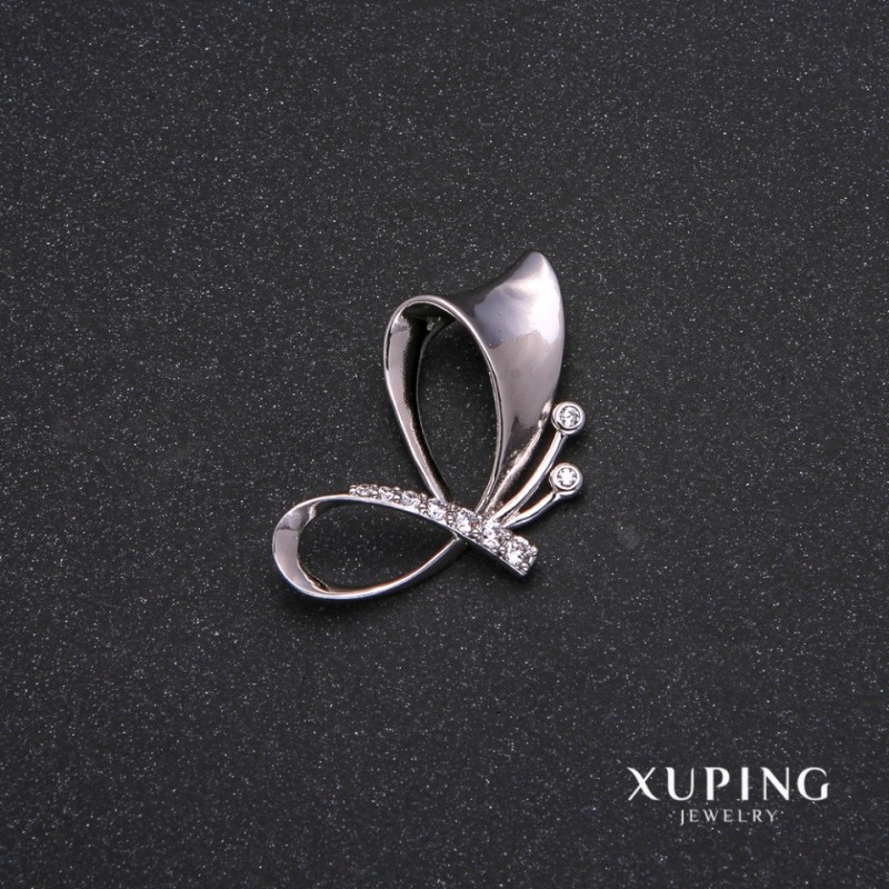 Pendente Xuping con pietre bianche 18×33 mm rodio