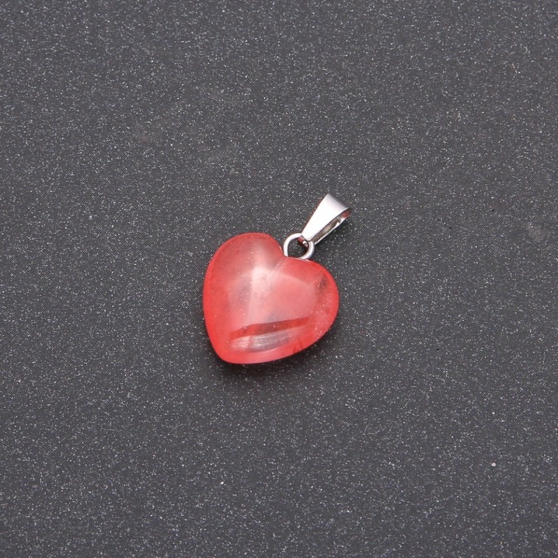 Pendente Cuore di tormalina 14×14×23 (+-) mm