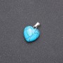Pendente Cuore turchese azzurro 14×14×23(±)mm