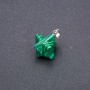 Pendente «Merkaba» in malachite 10×10 mm
