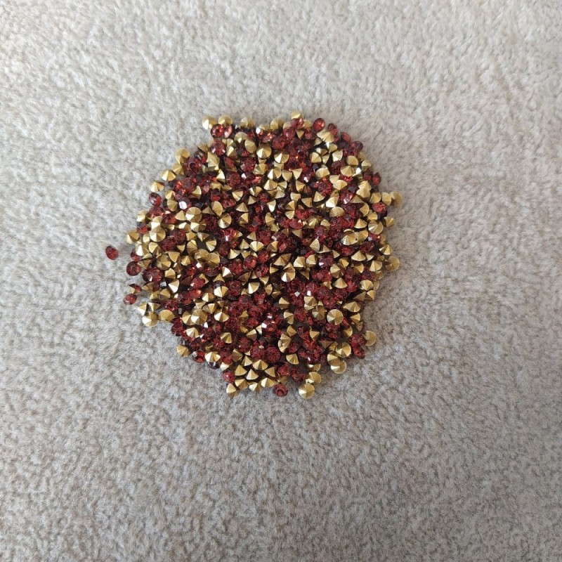 Strass pietre colore marrone, diametro 3,5 mm (+ -) confezione / 4 g (+ -)