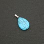 Ciondolo a goccia «Turchese azzurro» (pressato) 25×18 mm