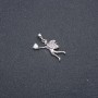 Pendente Xuping rodio con pietra bianca e strass 27×22×17 mm +
