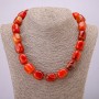 Collana in corniola a barre da 19×15 mm, lunghezza 45 cm +
