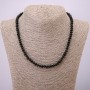 Collana di shungite artificiale, rondelle lisce, diametro 6x3 mm, lunghezza 45 mm ±