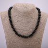 Collana in shungite artificiale, rondelle lisce, diametro 10×4,5 mm, lunghezza 45 cm +