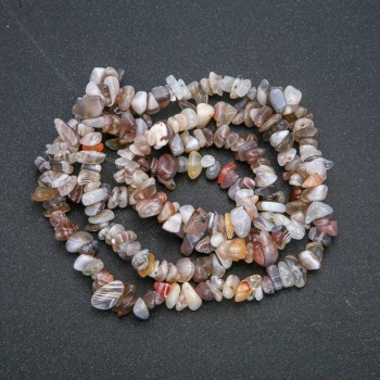 Filo di agata Botswana a chip, diametro 8×4 mm, lunghezza 84 cm +