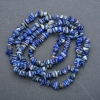 Perline su filo in pietra naturale lazurite a pezzetti, diametro 7x4 mm, lunghezza 84 cm +