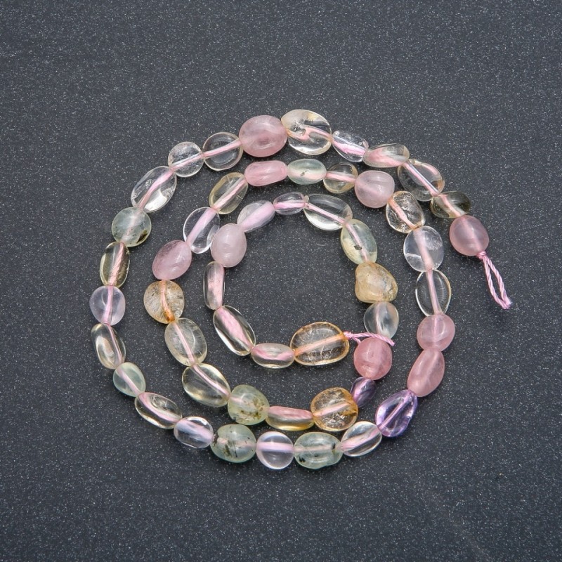 Perle assortite sfaccettate, diametro 10x6 mm, lunghezza 40 cm +