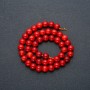 Perline Diaspro Rosso (singola), diametro 8 mm, lunghezza 37 cm +