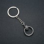 Portachiavi "Anello", diametro 15 mm, lunghezza 9 cm +- metallo argentato