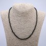 Collana di schungite con sfere lisce, diametro 6 mm +/-, lunghezza 45 cm +/-