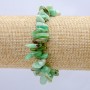 Bracciale elastico in crisoprasio, granulo a forma di ago, diametro 15×5 mm+