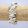Bracciale elastico in kaolinite, frammenti a forma di ago, diametro 20×8 mm+
