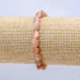 Bracciale elastico in selenite levigata, diametro 10×6 mm+