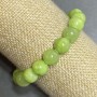 Bracciale in onice su elastico, perle lisce, diametro 10 mm, lunghezza 18 cm