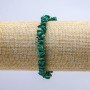 Bracciale in malachite, granuli da 7 mm, su elastico