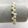 Bracciale di perle barocche «Farfalla» su elastico, diametro 6-7 mm (+-), lunghezza 18 cm