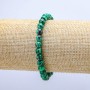 Bracciale elastico in malachite — perle lisce, diametro 6 mm ±, lunghezza 18 cm ±