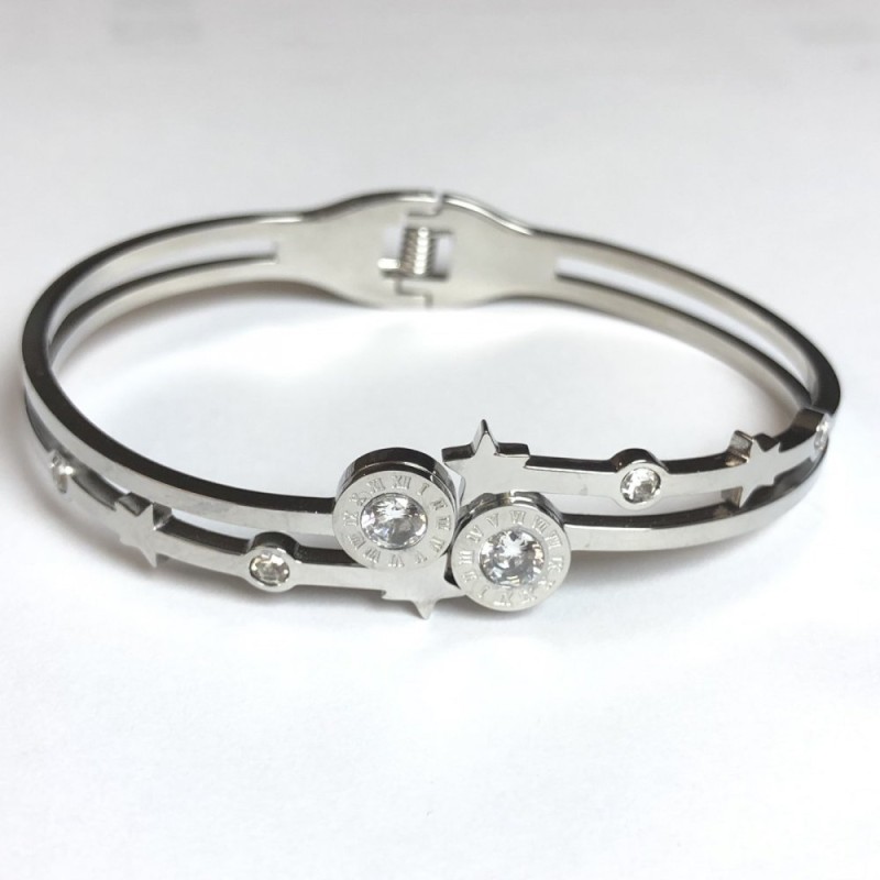 Bracciale Xuping Rodio, spessore 5,5 mm + -, dimensioni 63×54 cm +