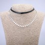 Choker Xuping rodio e corda, spessore 5,5 mm, lunghezza 31–39 cm