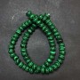 Perle su filo di Malachite (pressate) - Rondelle lisce, diametro 8x5 mm + -, lunghezza 40 cm +