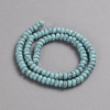 Perline turchese (finta) Rondelle lisce, diametro 6x4 mm + -, lunghezza 39 cm +