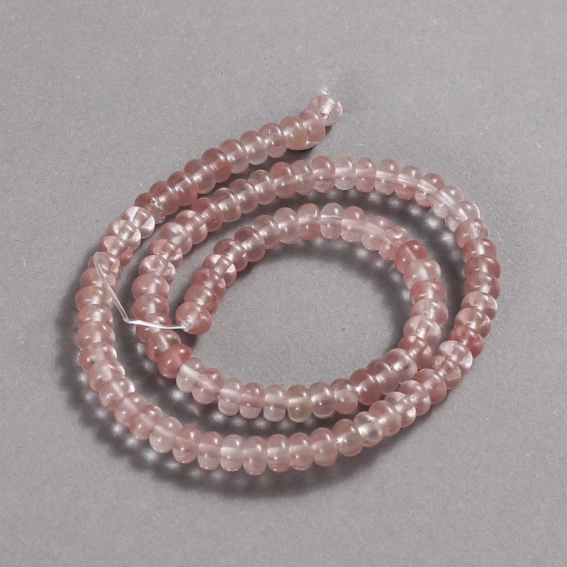 Perline di calcedonio su filo, diametro 6×4 mm + -, lunghezza 39 cm +
