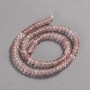 Perline di calcedonio su filo, diametro 6×4 mm + -, lunghezza 39 cm +