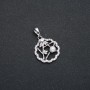 Pendente Xuping rodio con strass bianchi e perla, dimensioni 25x16 mm +