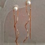 Orecchini Xuping placcati oro 18K con una perla Maiorca, lunghezza 60 mm +