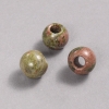 Perla Pandora in Unakite 14x12 mm + -, foro di diametro 5,5 mm +