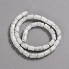 Perline su filo di pietra naturale howlite lisce cilindriche, diametro 10×6 mm ±, lunghezza 41 cm ±