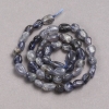 Perline su filo in pietra naturale di iolite, diametro 8×6 mm, lunghezza 39 cm ±