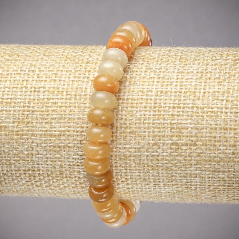 Bracciale elastico in agata gialla