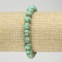 Bracciale elastico con jasper imperiale verde, perline lisce, diametro 8 mm+