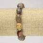 Bracciale elastico in agata marocchina naturale, diametro 10×14 mm+