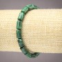 Bracciale elastico in malachite (press.) cilindro liscio, diametro 10×6 mm
